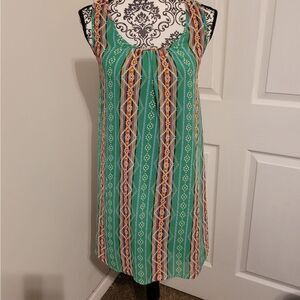 Umgee green and orange Aztec pattern Summer dress‎